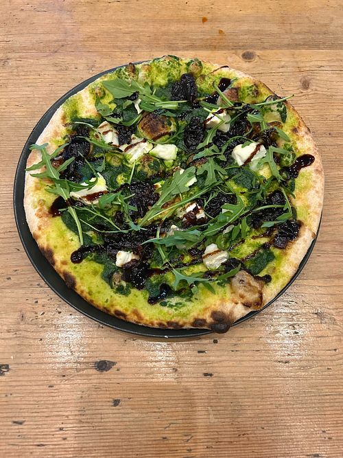 Wild mushroom, truffle & garlic flatbread at The Vineyard in Tunbridge Wells