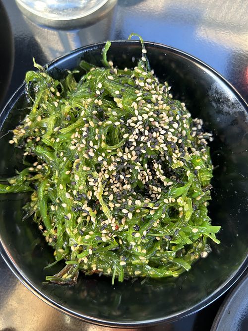 Seaweed salad - delicious!   at Akira Sushi in Aptos