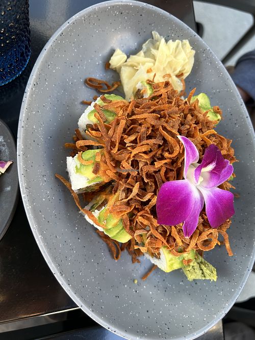 Silence of the yams roll - spicy!   at Akira Sushi in Aptos