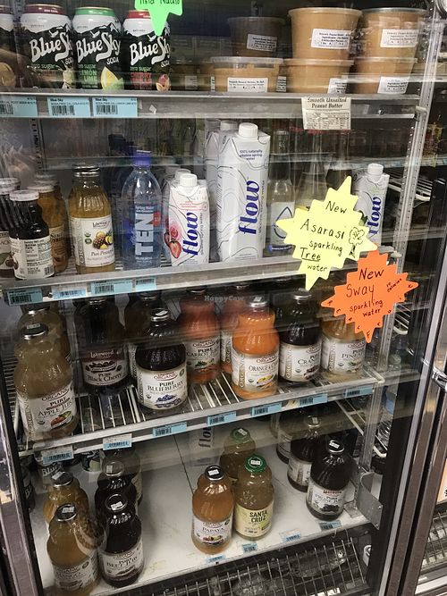 Pasteurized 100% juices, fresh nut butters  at Hillsdale Natural Grocery in Hillsdale