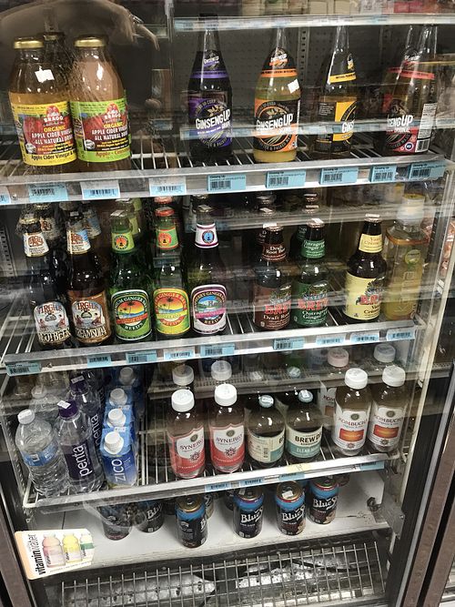 Kombucha, ACV drinks and “natural” sodas at Hillsdale Natural Grocery in Hillsdale