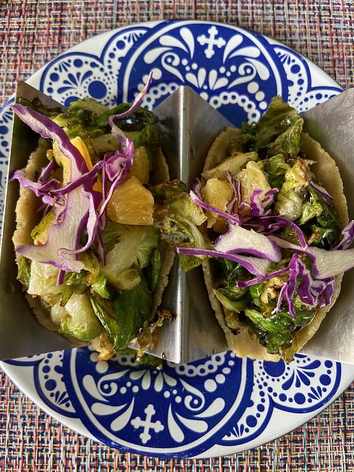 Brussel sprout tacos at Lola Taqueria in Palm Beach