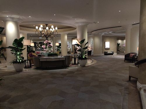 Hotel Lobby Outside Restaurant at Polo Lounge in Beverly Hills