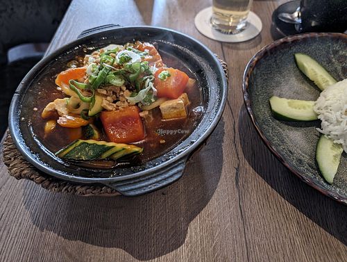 Scharfes Tofu süß sauer at Soy in Munich