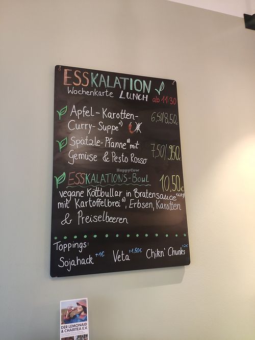 Daily menu at Esskalation in Bonn