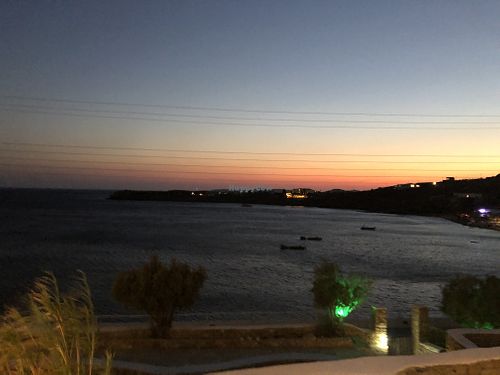 View from the restaurant  at Indian Palace in Mykonos