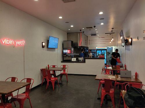 Inside at VOWburger in Los Angeles