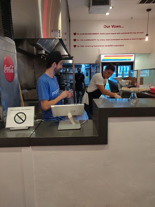 The counter at VOWburger in Los Angeles
