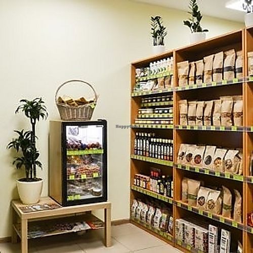 Inside the shop at Ecotery in Moscow