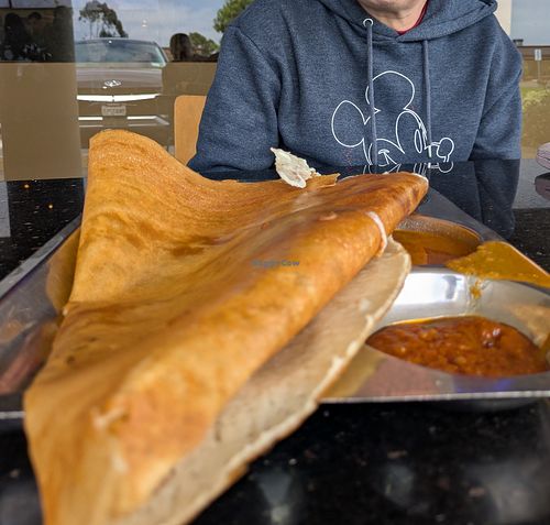 Huge dosa at San Idli Vegetarian Cuisine in San Diego