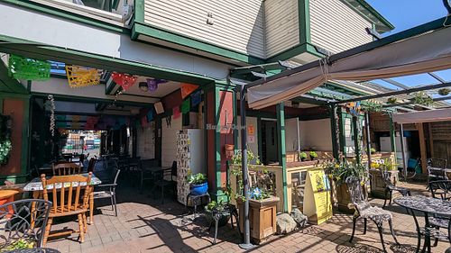 Rear entrance at Messob Ethiopian Cuisine in Victoria