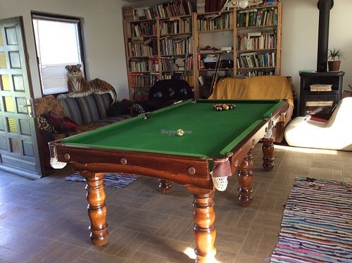 The pool table in the dining room. at Barabrith in Donji Budacki