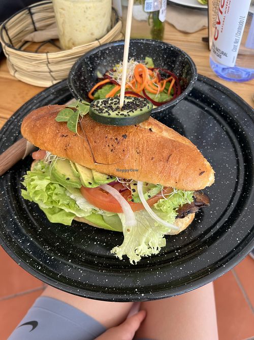Portobello vegan torta  at Tropical Kitchen Cabo in Cabo San Lucas