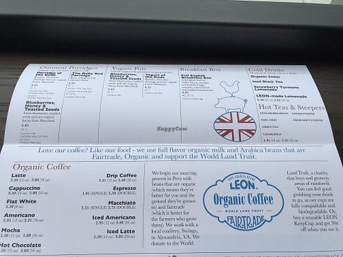 More menu- summer 2019 at LEON - New York Ave in Washington