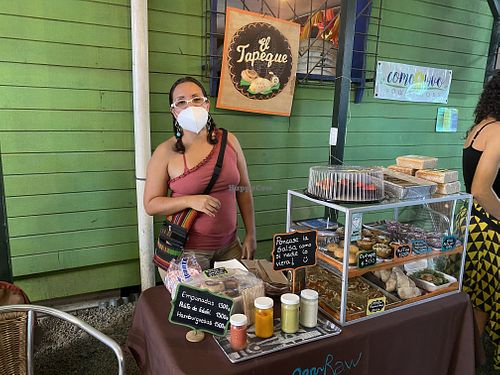 Prepared vegan baked goods and raw treats. at Farmers' Market in Puerto Viejo De Talamanca