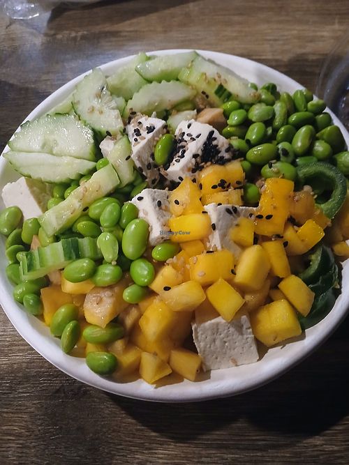 My colorful bowl at Corner 11 Bowl and Wrap in Cleveland