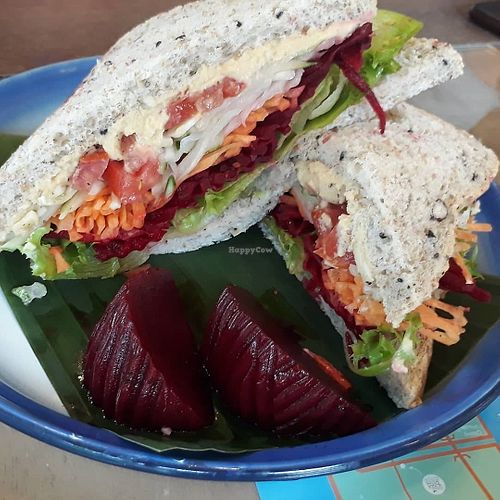 Rainbow sandwich at Free Bird Cafe in Chiang Mai