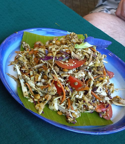 Tea leaf salad at Free Bird Cafe in Chiang Mai