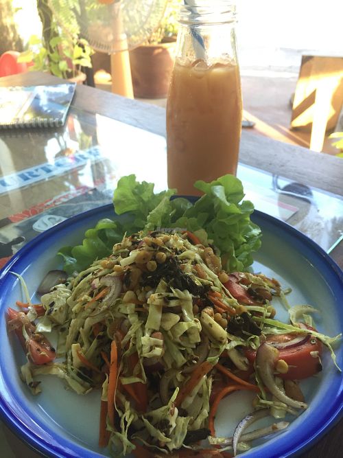 thai iced tea at Free Bird Cafe in Chiang Mai