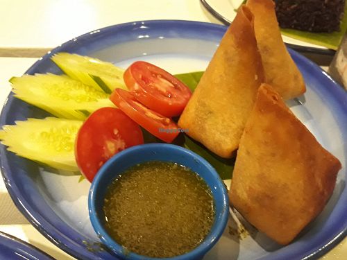Samosas at Free Bird Cafe in Chiang Mai