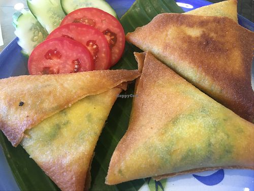 stuffed with broccoli and vegan cheddar at Free Bird Cafe in Chiang Mai