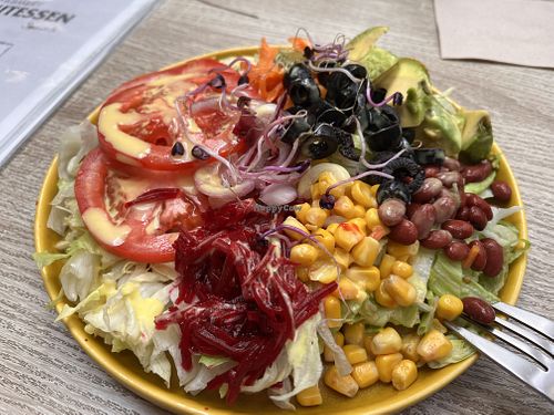 Salad filled with lots of goodness   at Veganitessen in Sevilla