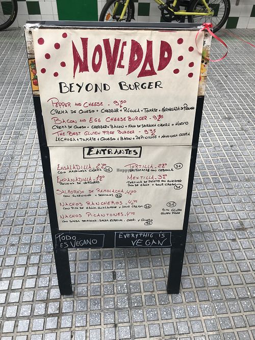 Menu2 at Veganitessen in Sevilla