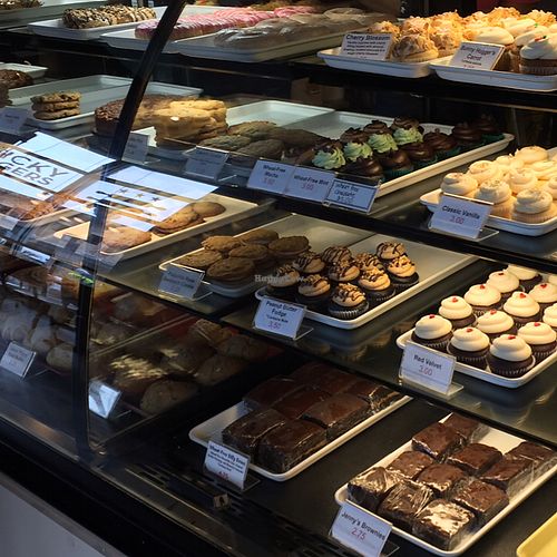 Bakery case at Sticky Fingers Bakery in Washington