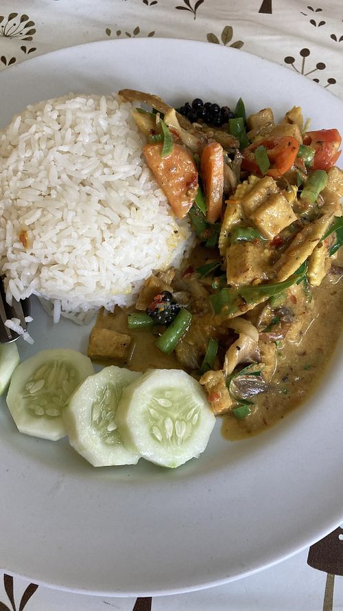 Fried curry with tofu!  at The 99 Kitchen in Chumphon