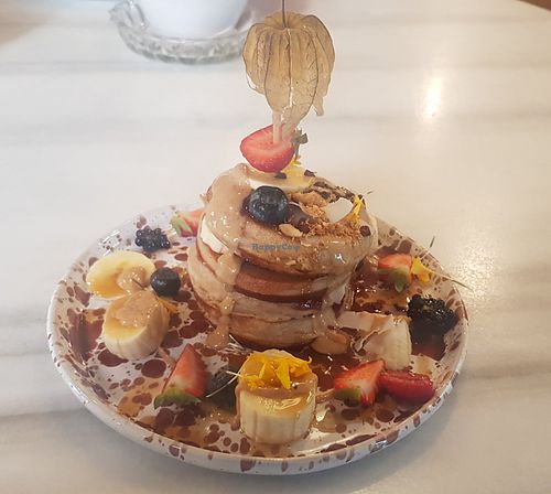 PB and jelly lovers pancakes at Mama Carmen's Coffee & Bakery in Mallorca