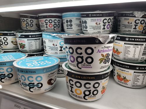 Coconut yogurt at Zoja Market in Buenos Aires