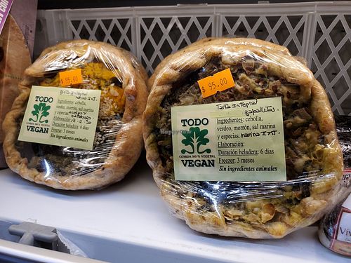 Vegan pies at Zoja Market in Buenos Aires