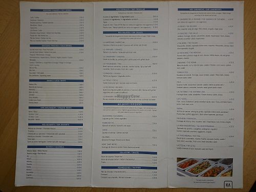 Menu at Kamilou - In Mundo B in Brussels