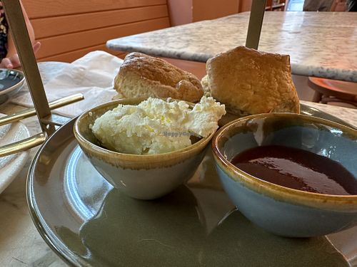 Vegetarian scones  at Cutter & Squidge in London