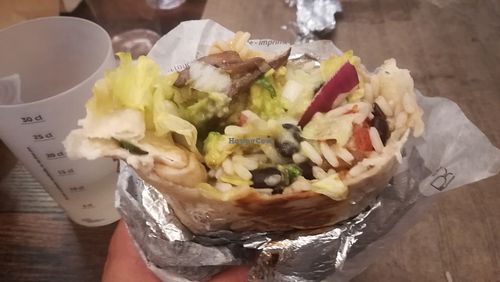 Vegan burrito at Los Primos in Annecy