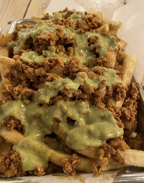 Carne asada fries sin queso   at Earth Plant Based in Phoenix