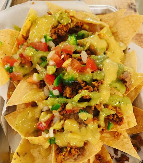Loaded nachos at Earth Plant Based in Phoenix