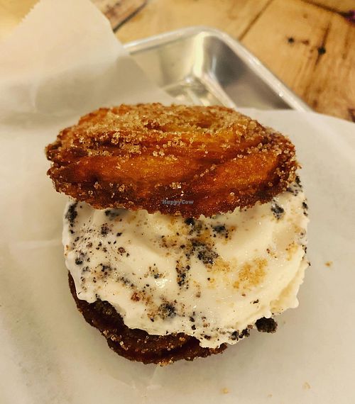 Churro ice cream sandwich at Earth Plant Based in Phoenix