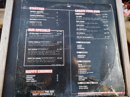 Menu at Bavet in Leuven