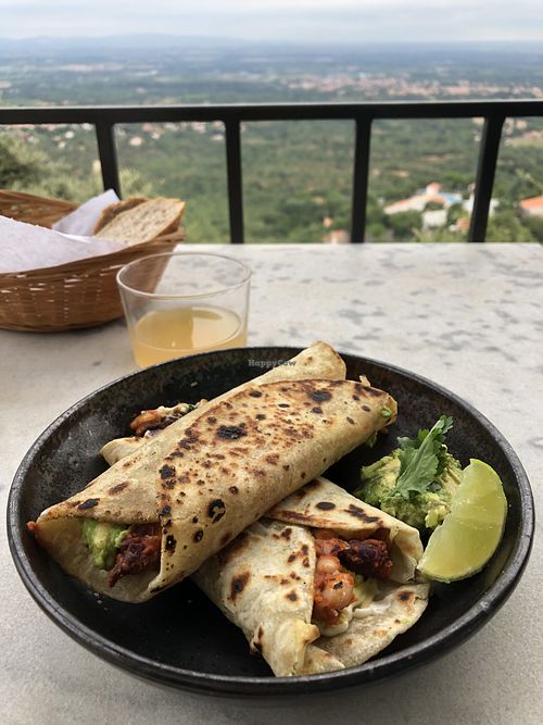 Breakfast Burrito with a view   at Studio Vert  in Laroque-des-alberes