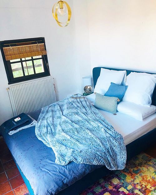 The bedroom  at Studio Vert  in Laroque-des-alberes