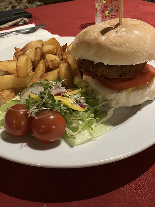 Vegan burger   at The Lion Inn in Blakey