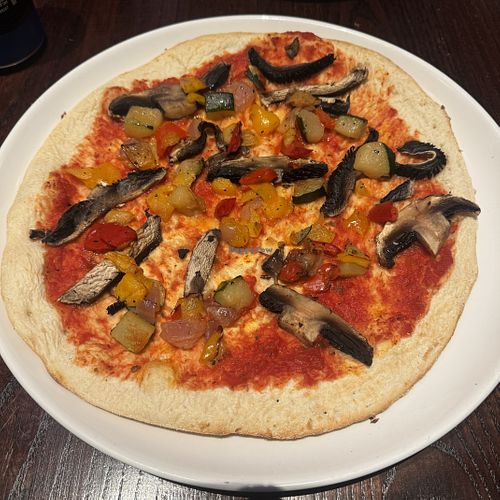 11’’ Pizza Comes with drink. #Veganuary at The Briar Rose in Birmingham
