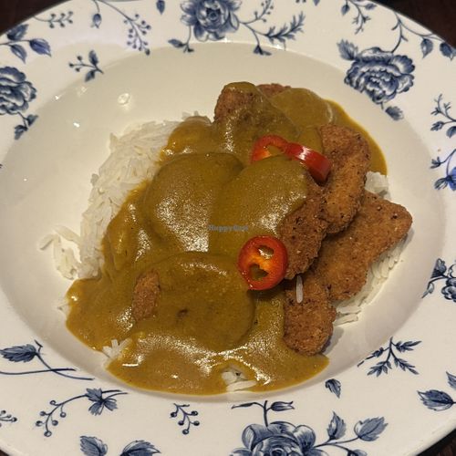 Nugget Curry with ricee #Veganuary at The Briar Rose in Birmingham