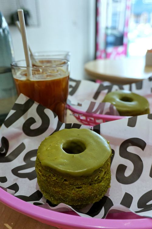 Matcha/White Chocolate Veignet at Boneshaker Doughnuts in Paris