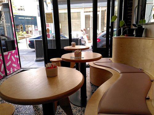 Eat-in space at Boneshaker Doughnuts in Paris