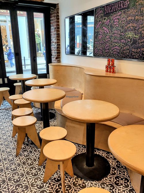 Eat-in space at Boneshaker Doughnuts in Paris