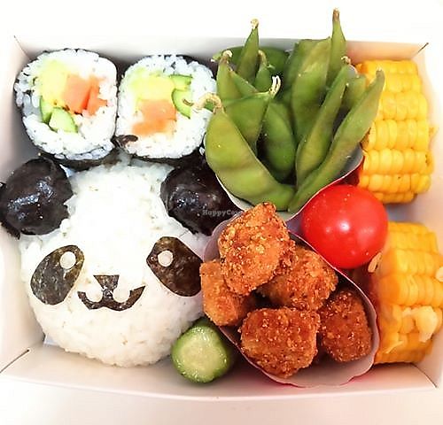 vegan panda bento at Niva Bento in Zikhron Yaakov