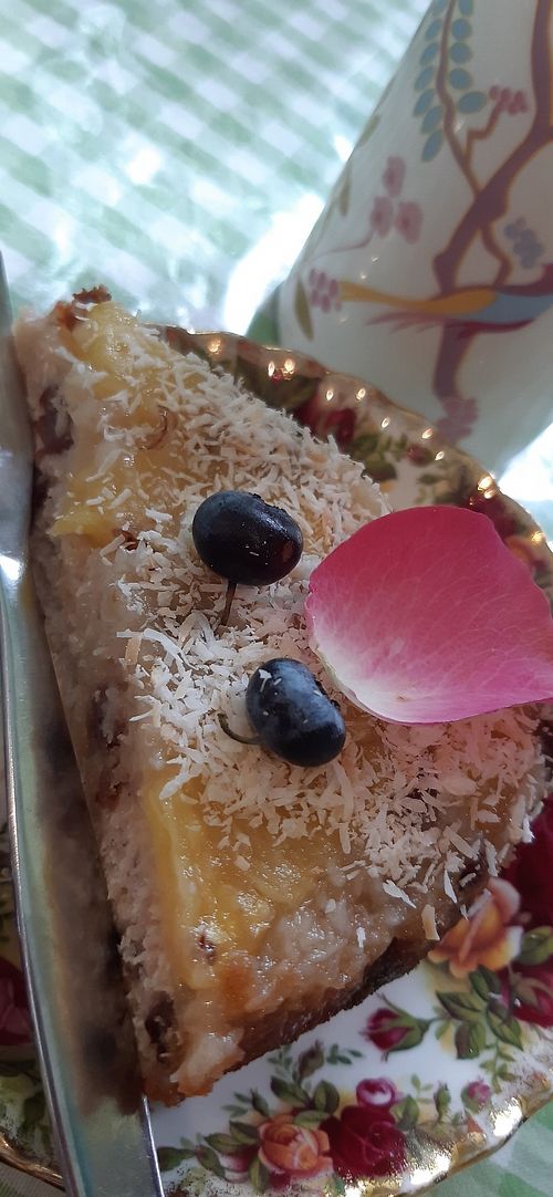 Vegan cocos pineapple cake at TOET het Toetjesparadijs in Groningen