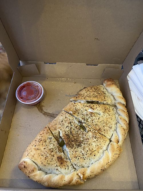  Calzone with roasted peppers and sausage  at New Ethic in Rochester